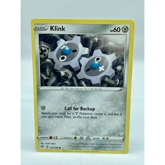 Klink 125/189 Darkness Ablaze‎ Non-Holo Pokemon TCG Mint Unplayed - Picture 1 of 6